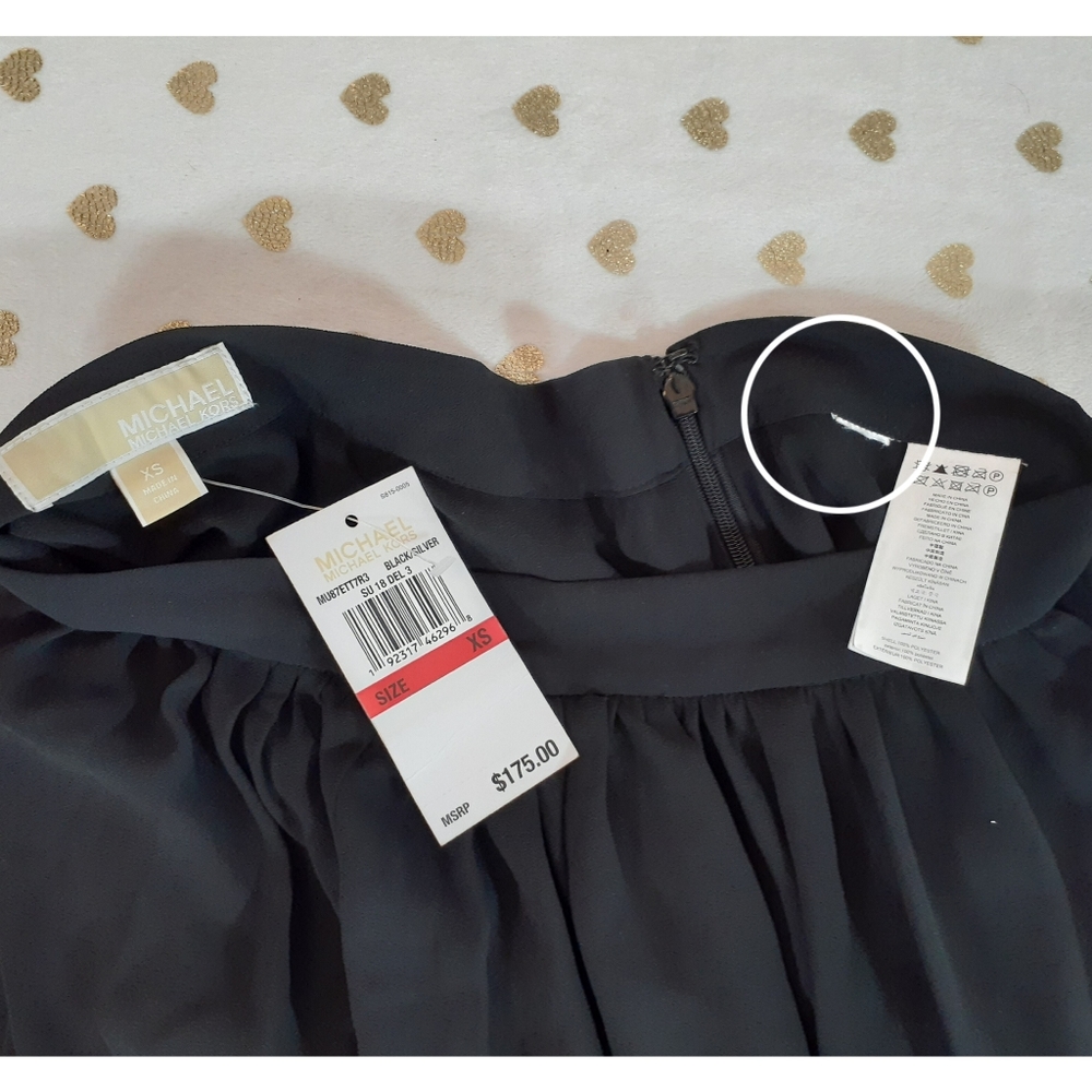 🎉HP🎉 *NWT* Michael Michael Kors "Georgette" Grommet Skirt - Picture 2 of 5